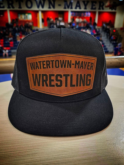 WM Wrestling Hat W Leather Patch