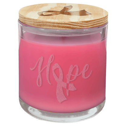 Glass Candle W/ Wood Lid - 14oz - Halstead