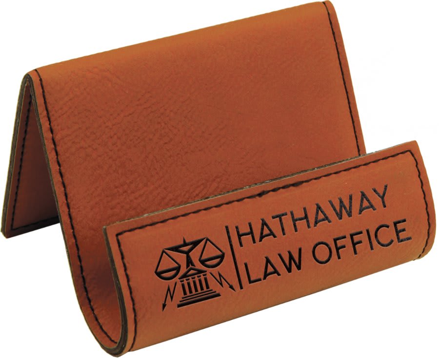 Leatherette Business Card Holder - Halstead