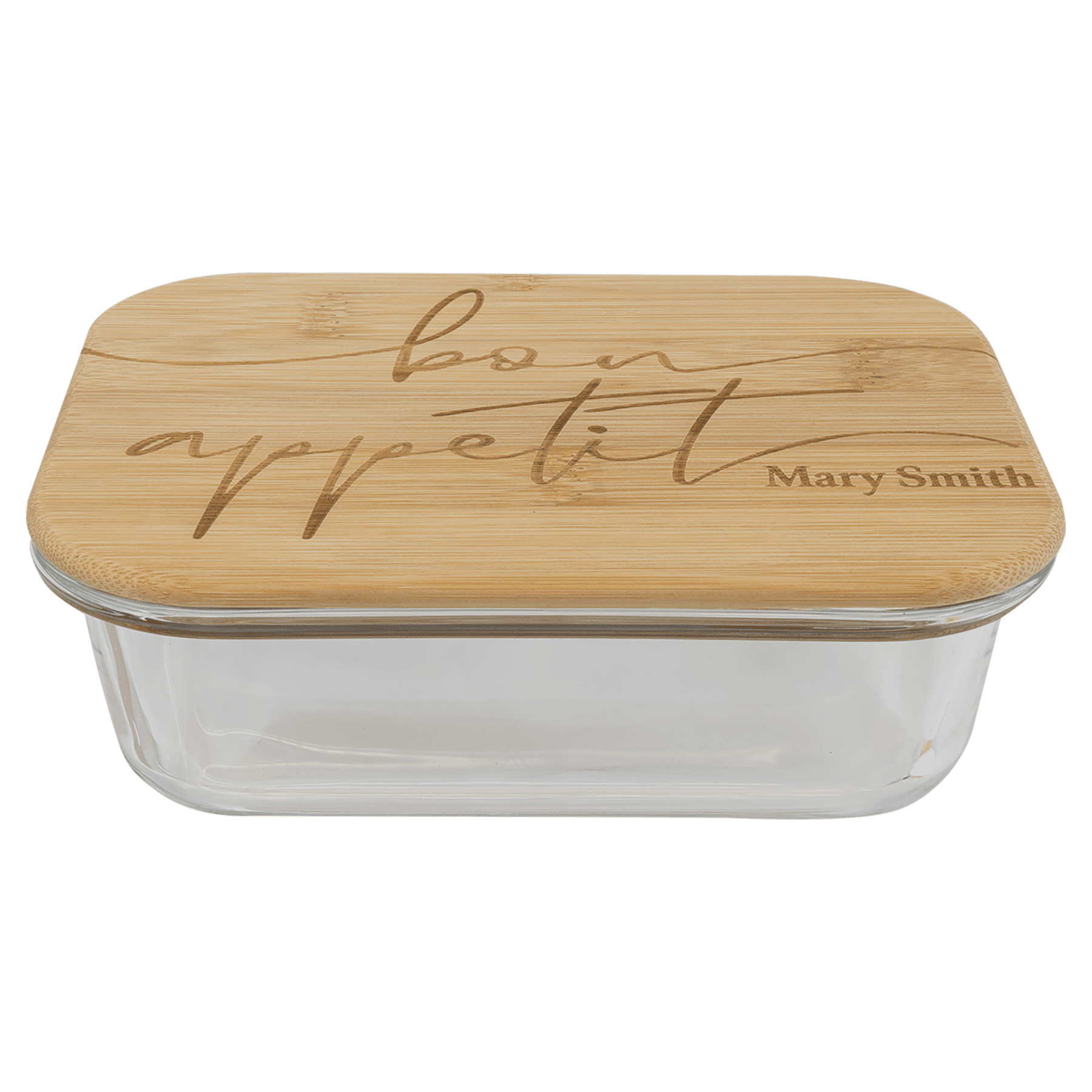 21oz Rectangle Glass Container with Bamboo Lid - Halstead