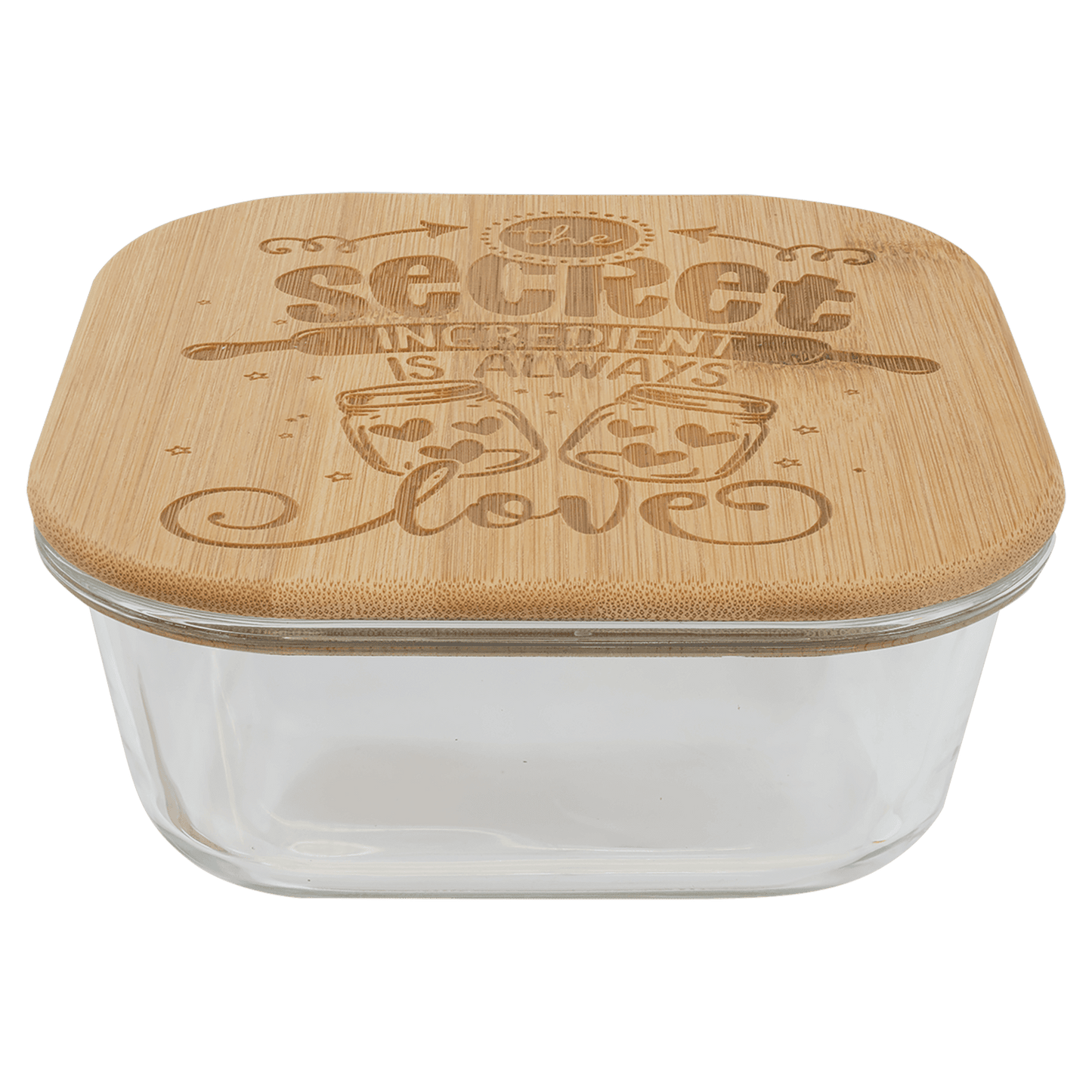 27oz Square Glass Container with Bamboo Lid - Halstead