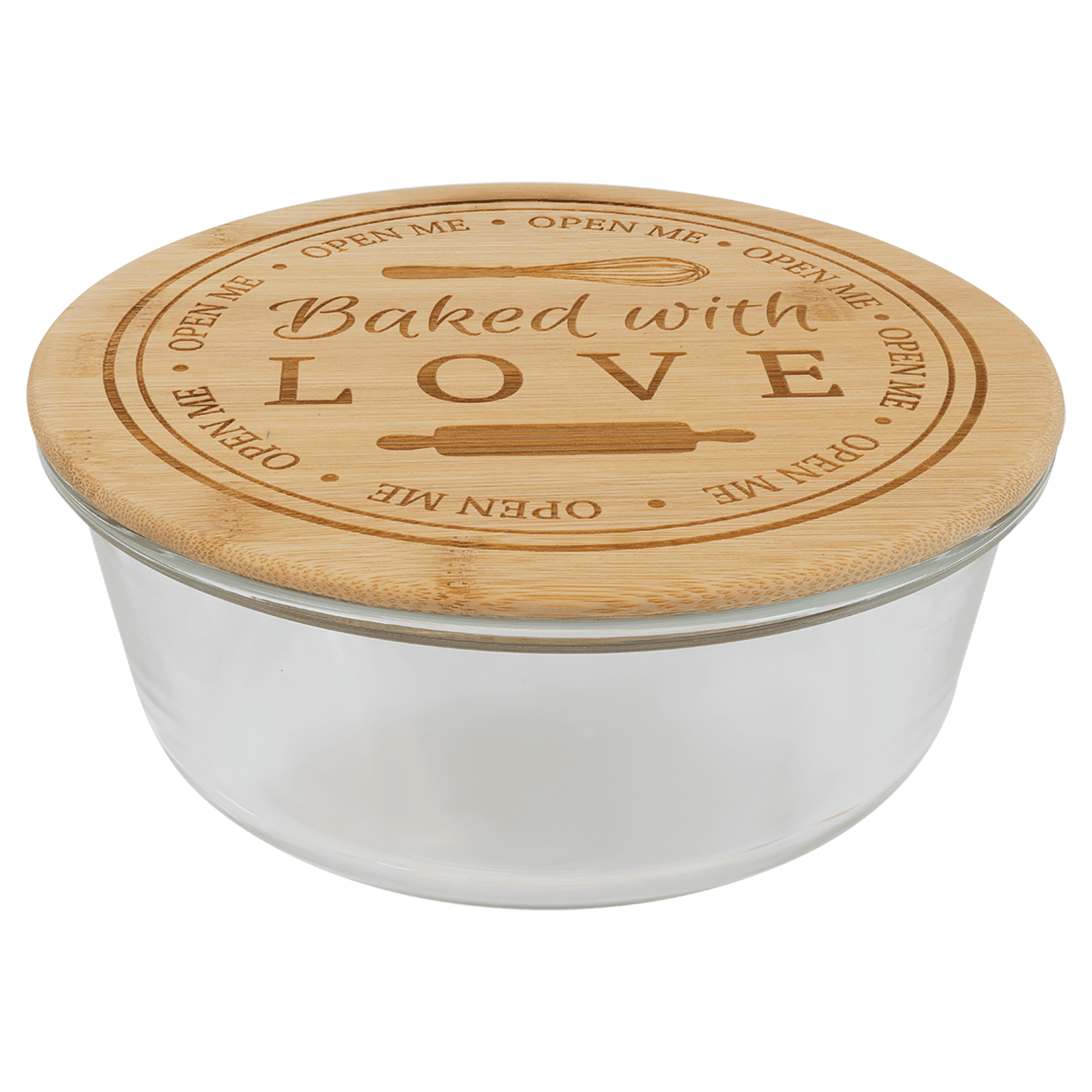 44oz Round Glass Container with Bamboo Lid - Halstead